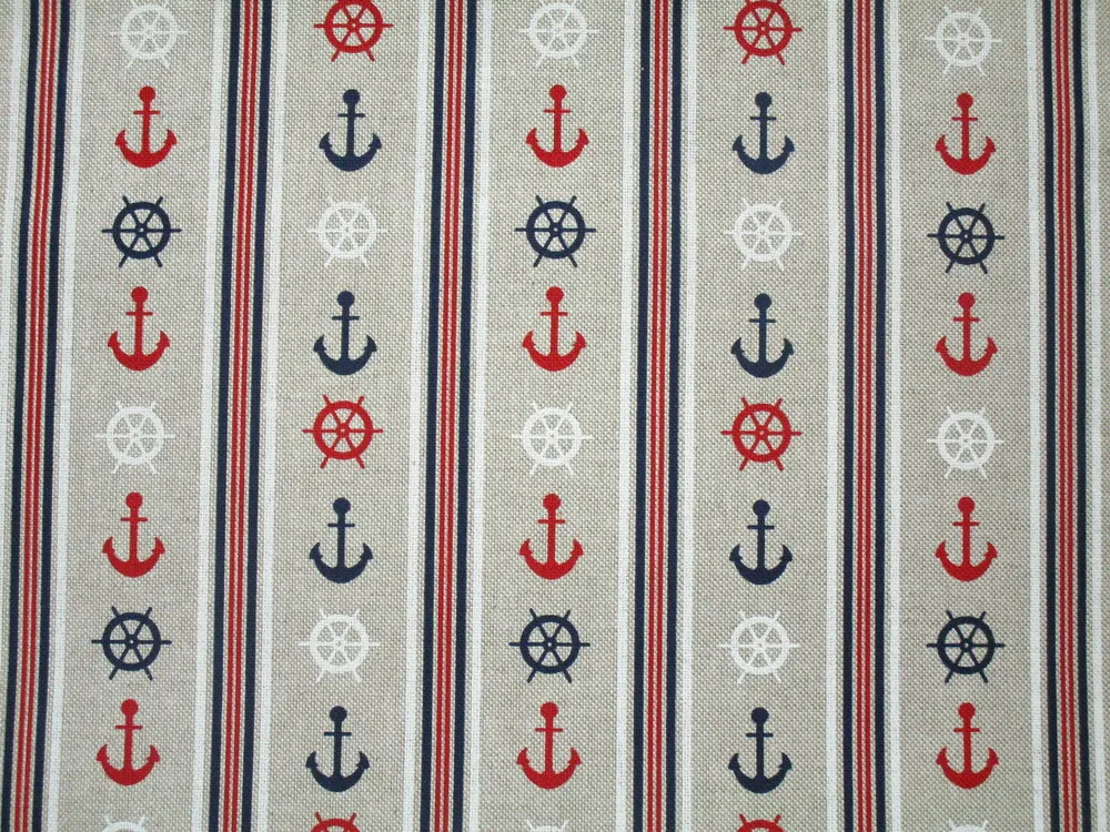 Poťahovka prírodná "námornícky motív" 