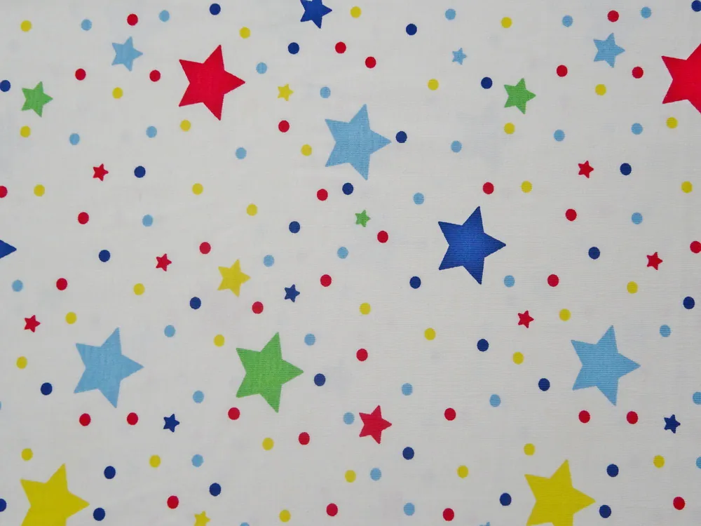 Úplet smotanový "bodky, hviezdičky" 