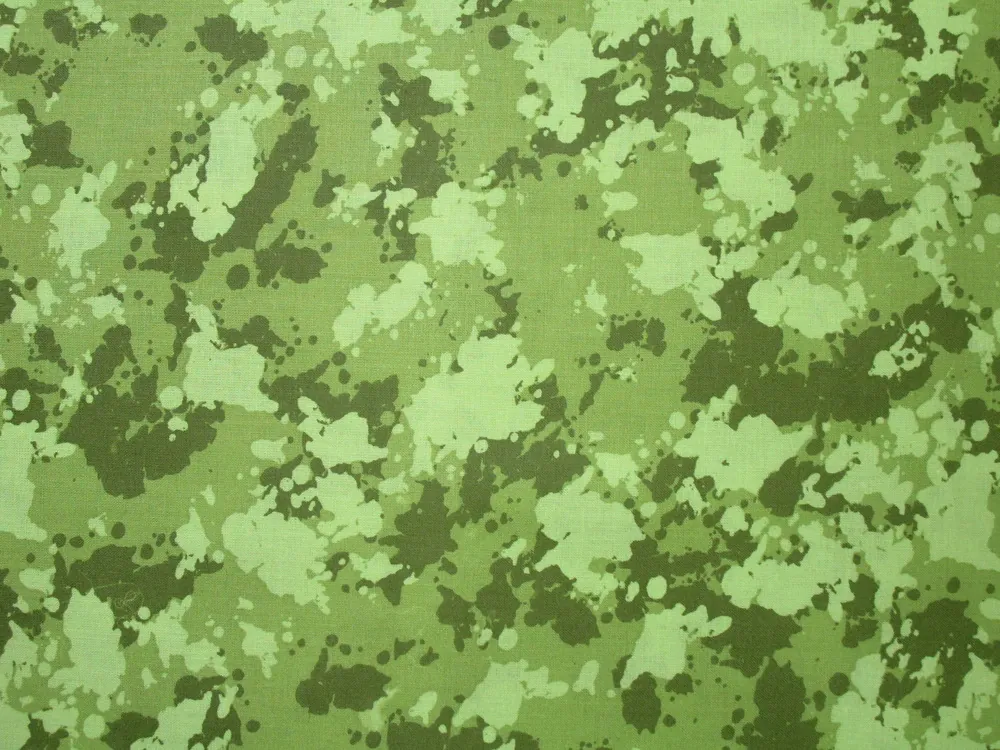 Bavlna zelená "zelený maskáč" 