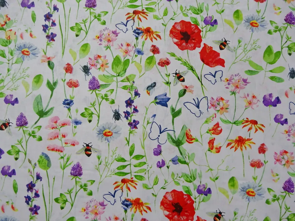 Bavlna biela "lúka" 