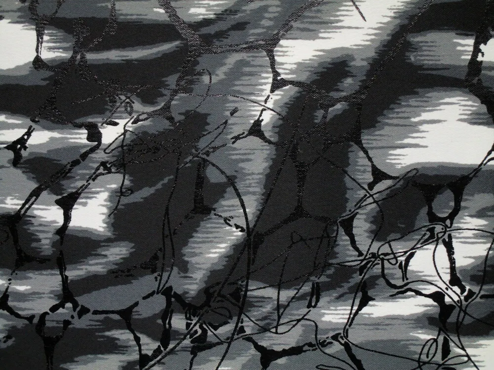 Šatovka čierna "abstraktný vzor"