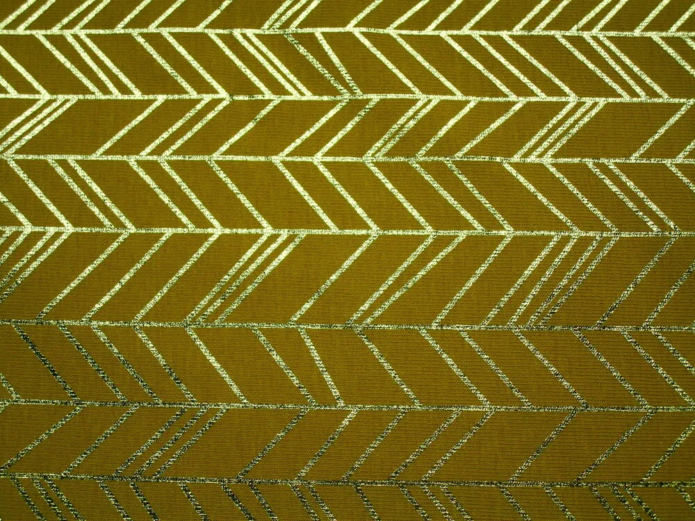 Úplet horčicový "strieborný vzor" 