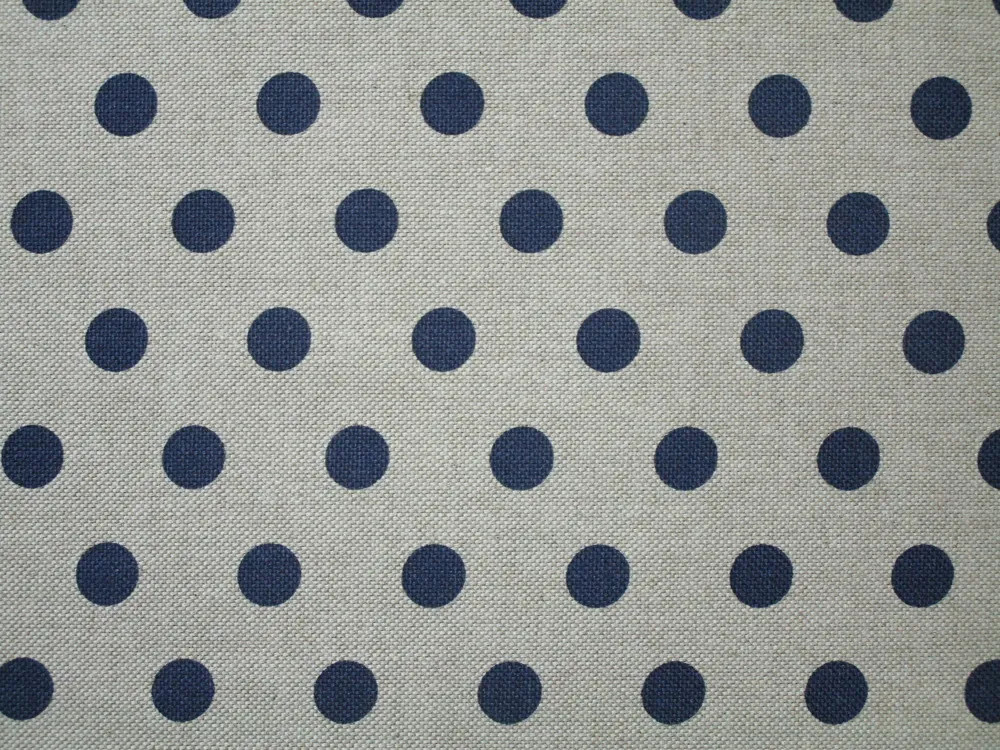 Poťahovka prírodná "tmavomodrá bodka"