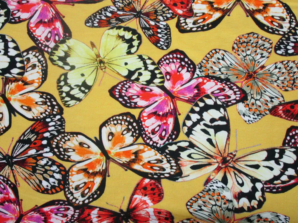 Úplet tmavožltý "farebné motýle" - zbytok