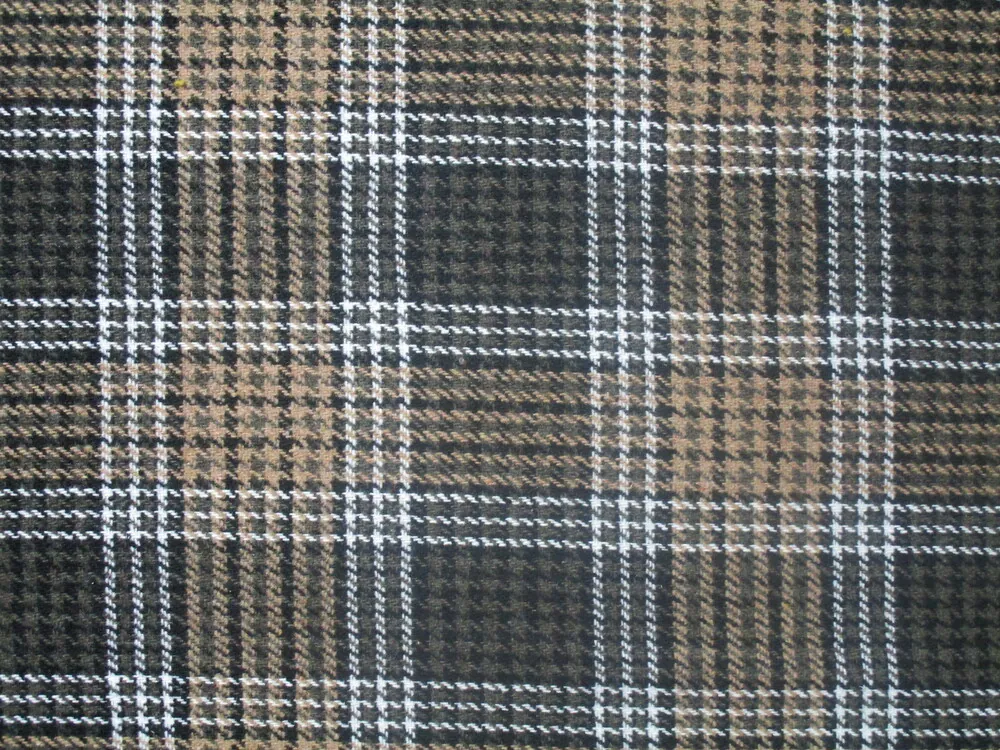 Kostýmovka hnedo-olivová "kohútia stopa,káro"