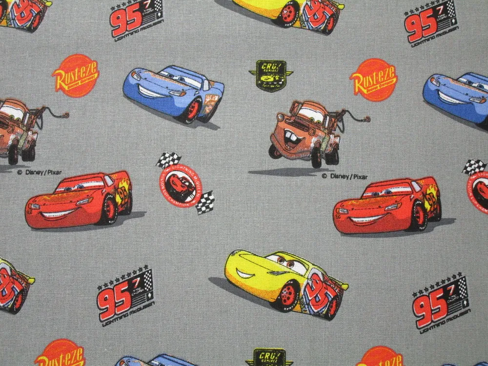 Bavlna sivá "cars" - licencovaná 