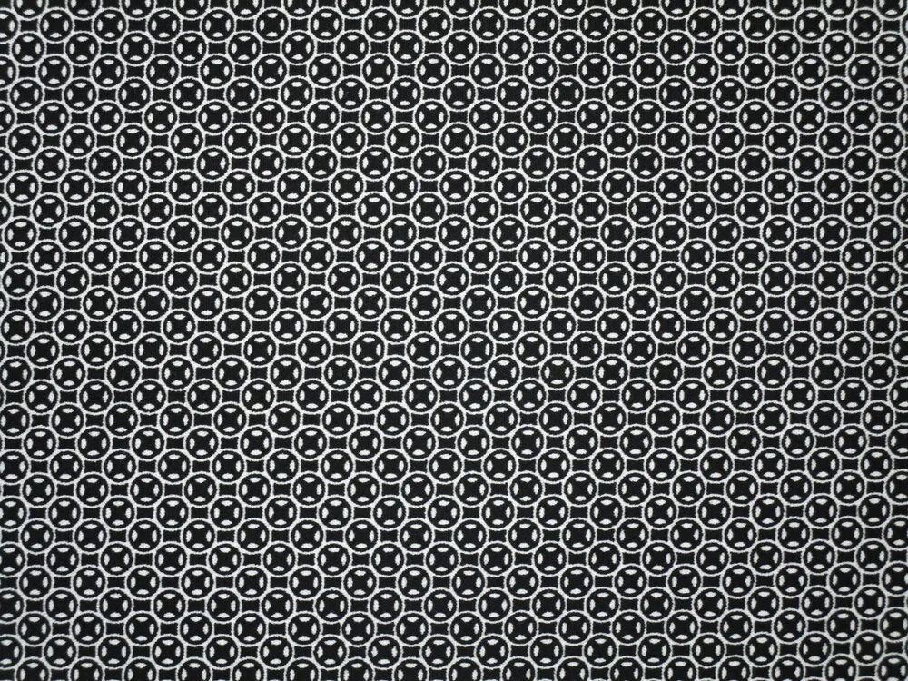 Kostýmovka s bavlnou čierna "biely kruh"