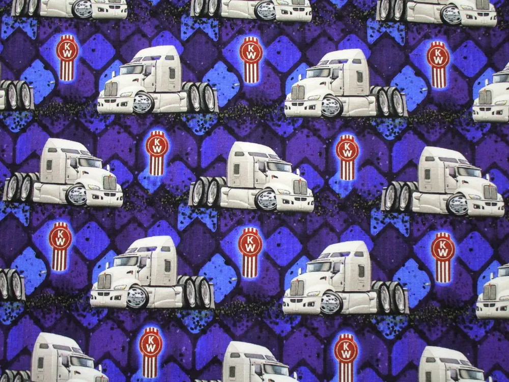 Teplákovina modro-fialová "kamión" 