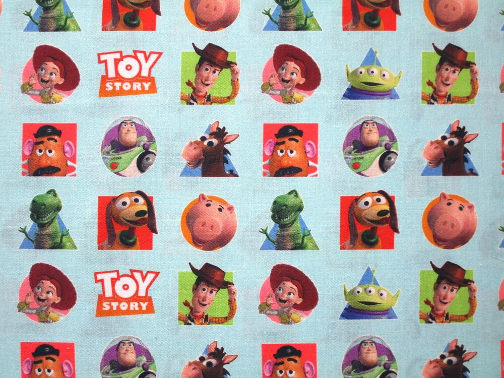 Bavlna tyrkysová "TOY STORY" - licencovaná