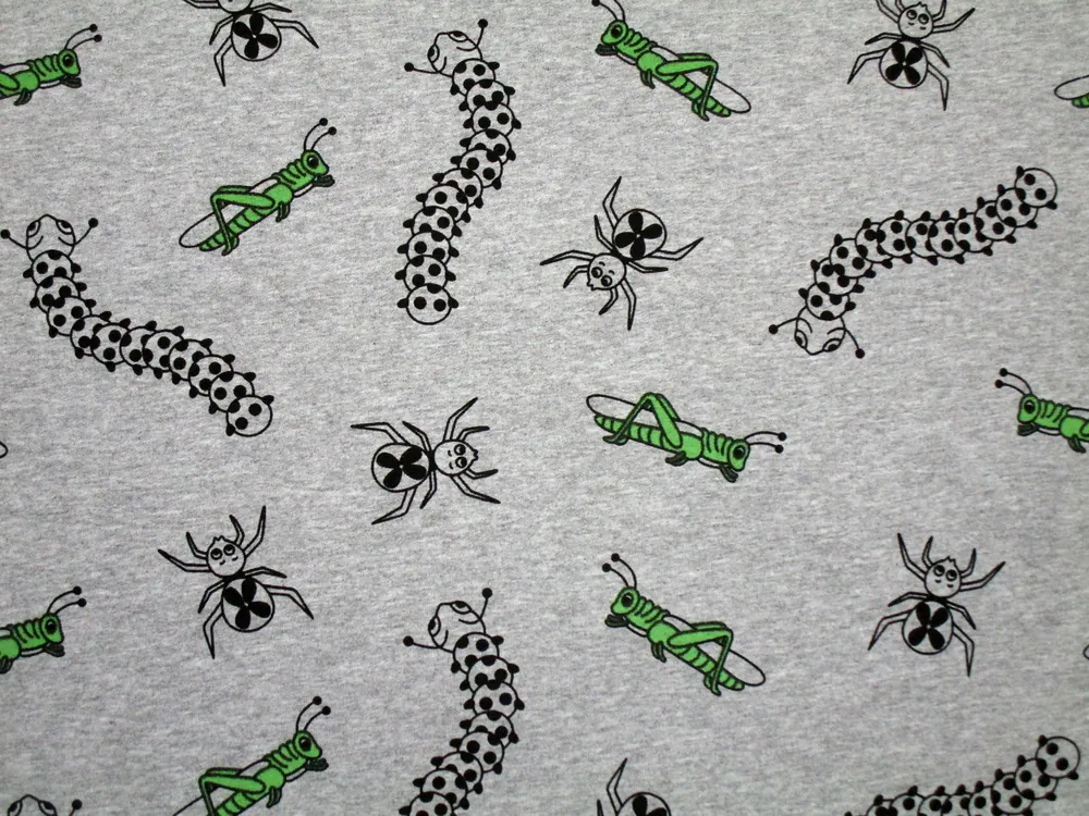 Teplákovina sivá "hmyz"