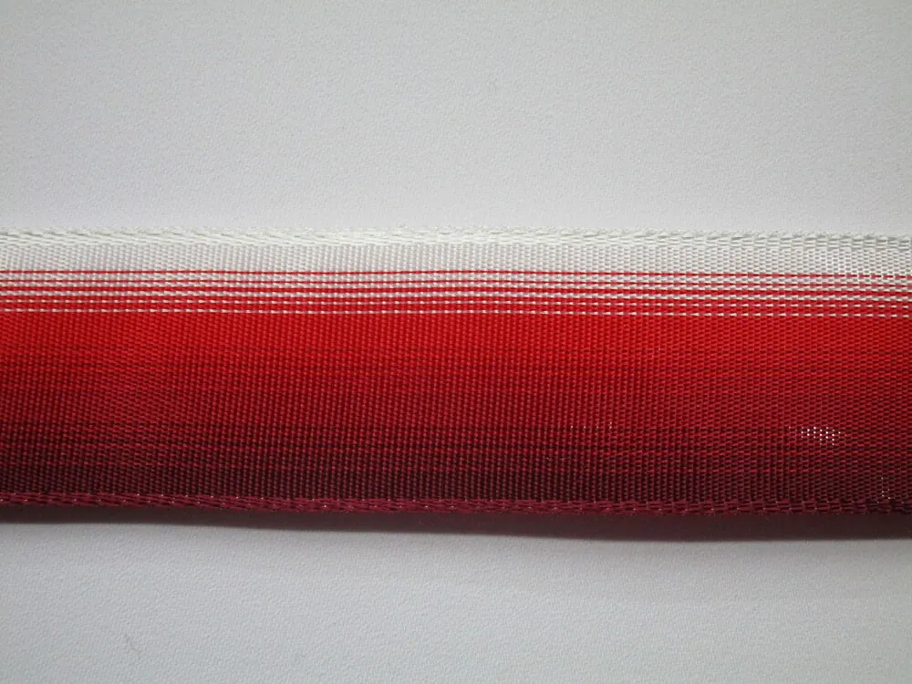 Stuha dekoračná s drôtikom "bielo-červená" - 25 mm