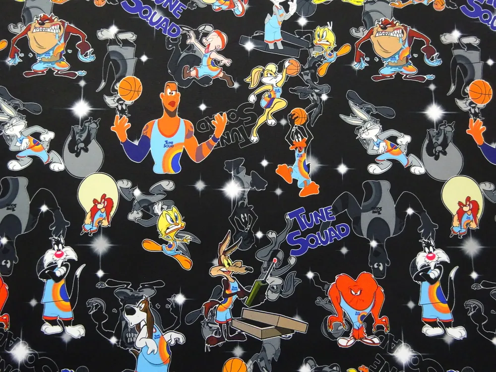 Softshell letný čierny "rozprávkové postavičky"