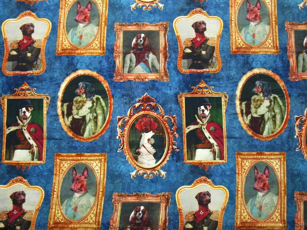 Úplet petrolejový "psík v obraze" - digitálna tlač