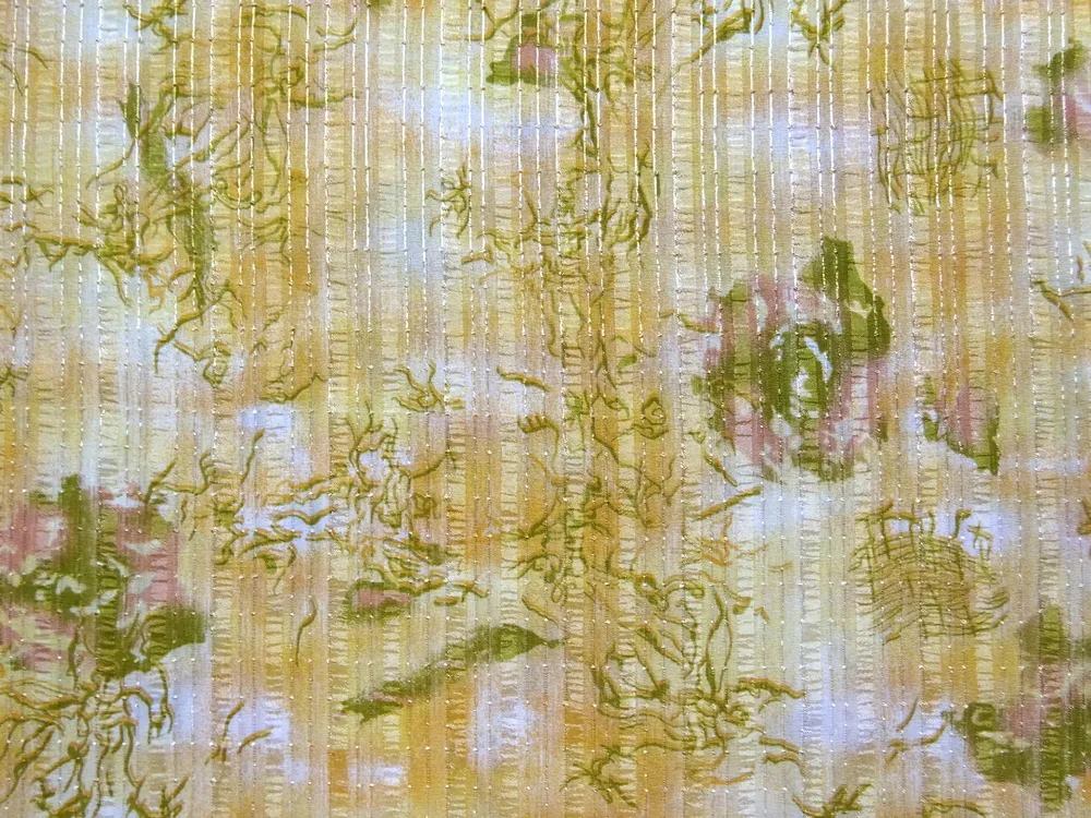 Šatovka žakardová žlto-medová "vzorovaná"