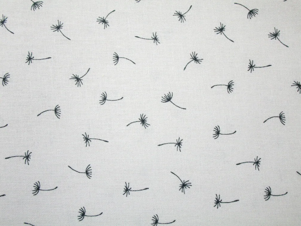 Bavlna biela "tmavosivé drobné púpavy"