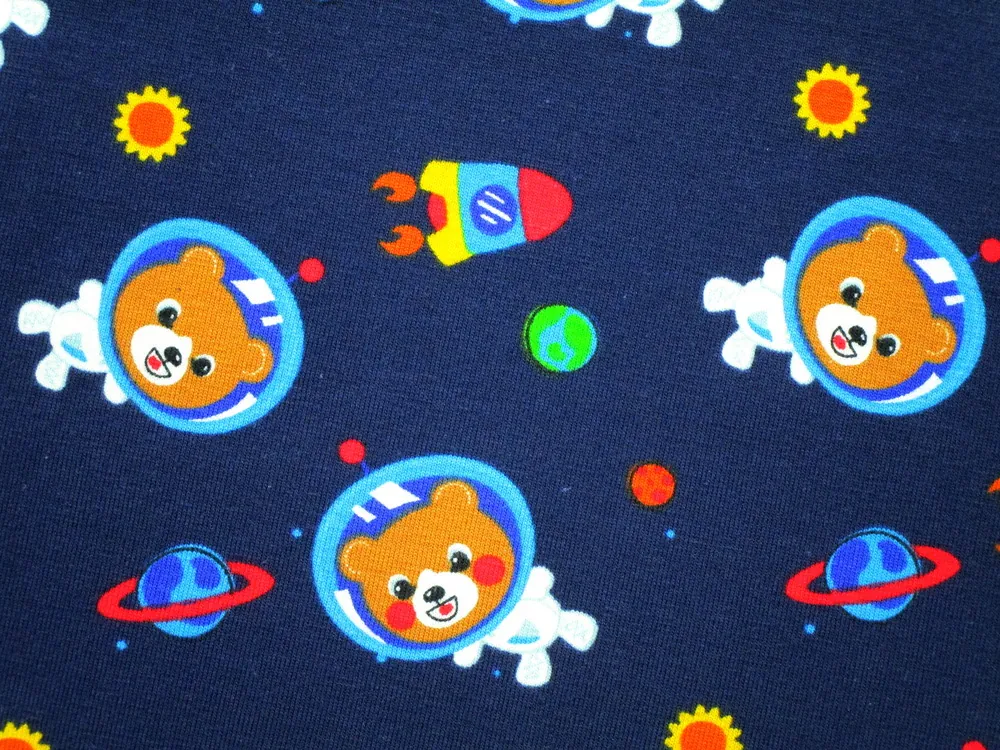 Úplet tmavomodrý "macko vo vesmíre" 