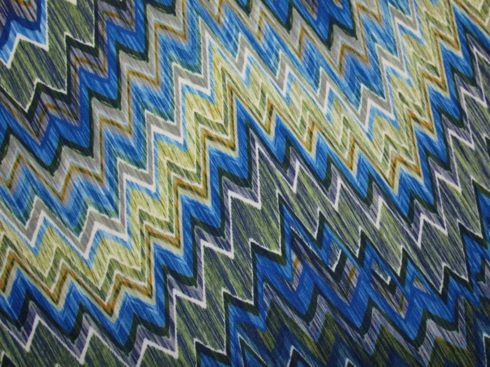 Plavkovina zeleno - modrá "cik-cak" - zbytok