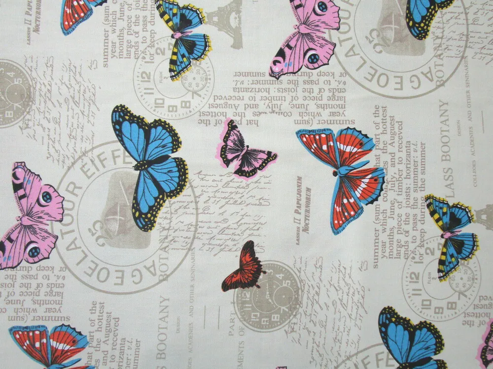 Poťahovka maslová "motýľ, nápisy"