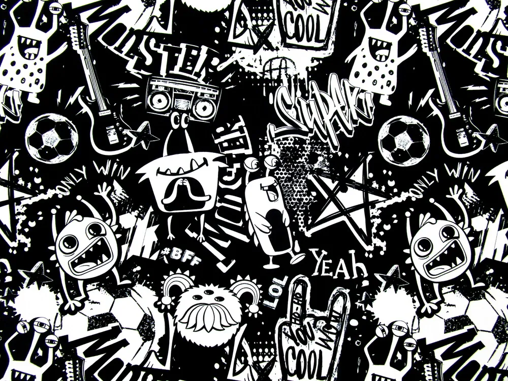 Teplákovina čierna "monster" 