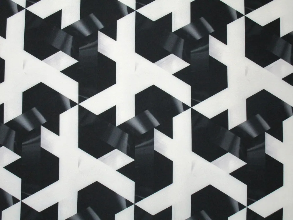Šatovka maslovo-čierna "geometrický vzor"