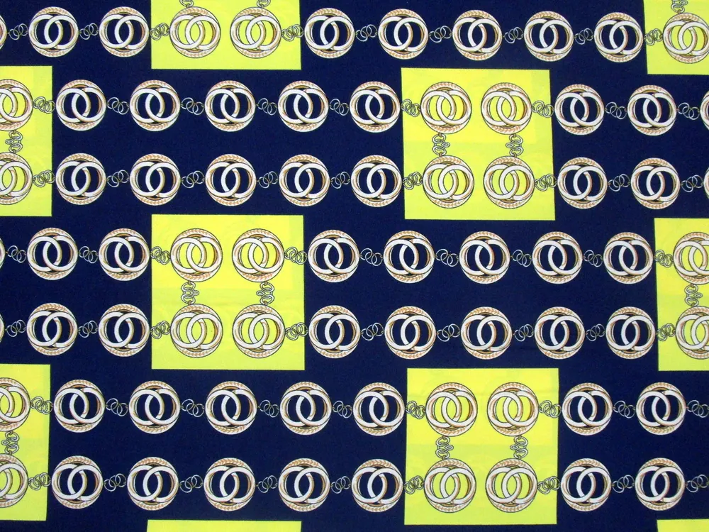 Šatovka s hodvábom tmavomodrá "Versace"