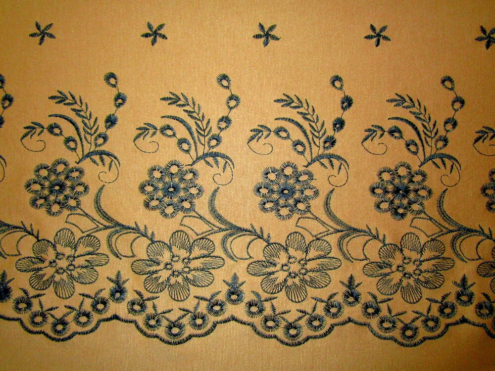 Úplet Ponteso hnedý "kvety" - zbytok, bordúra jednostranná