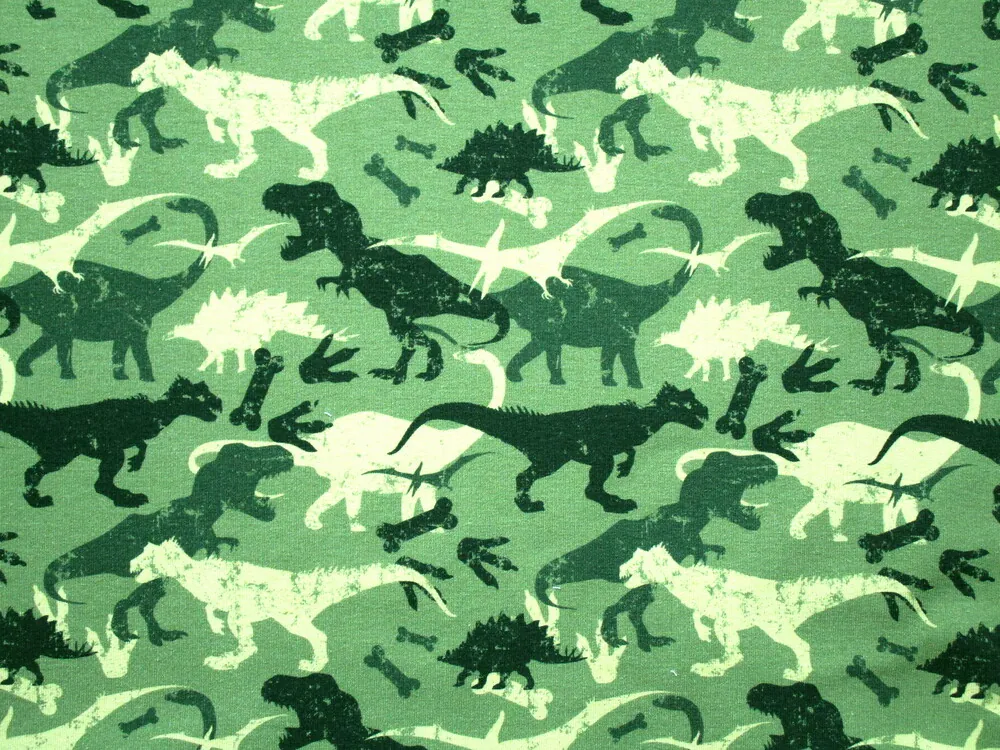 Teplákovina zelená "zelený dinosaurus"