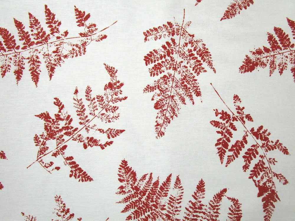 Bavlna smotanová "tehlové listy" - certifikovaná