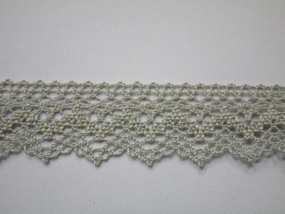 Čipka bavlnená sivá "vzorovaná"