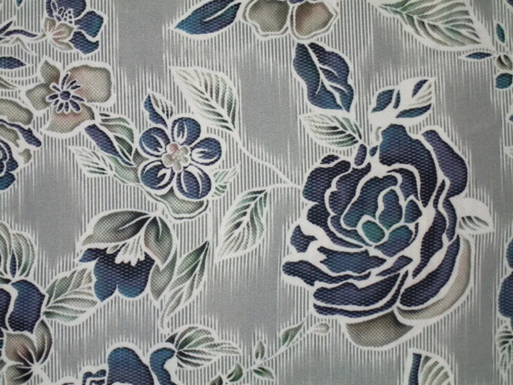 Hodváb sivo-zelený "kvety" 