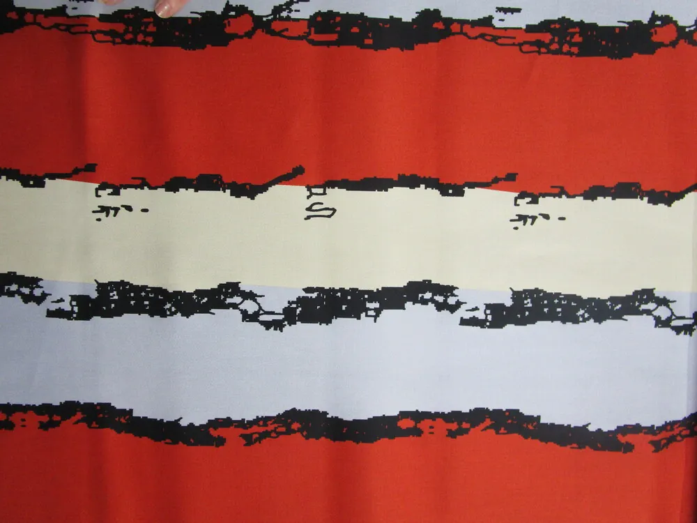 Satén bavlnený elastický "farebné pásy" - matný