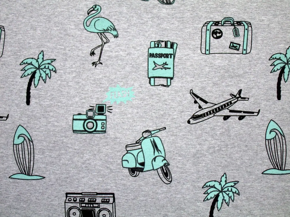 Teplákovina sivý melír "holiday" 