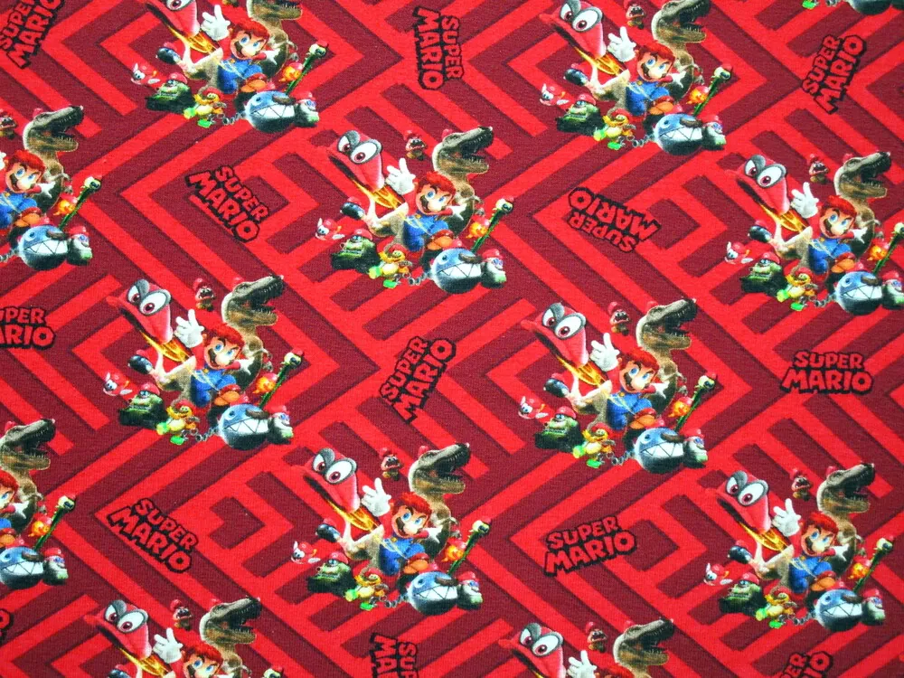 Teplákovina červená "Super Mario" 