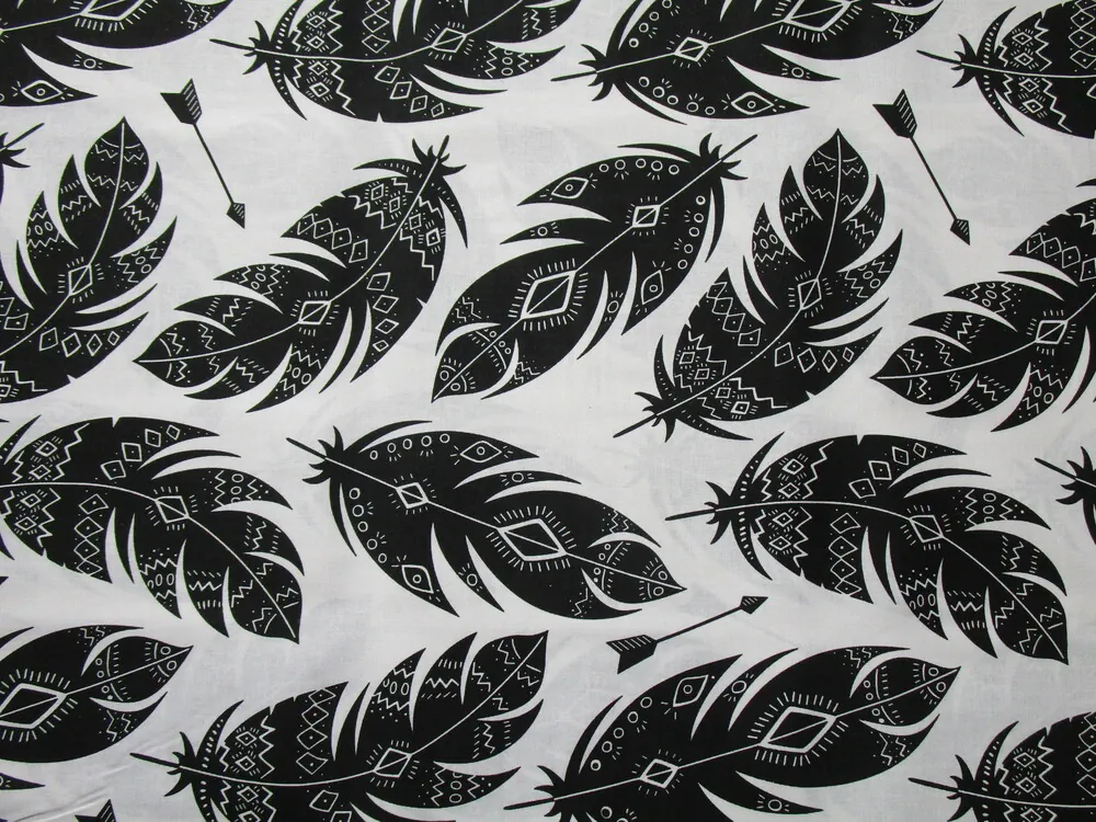 Bavlna biela "čierne pierka" 