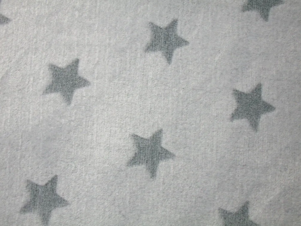 Fleece sivý "sivá hviezdička" 