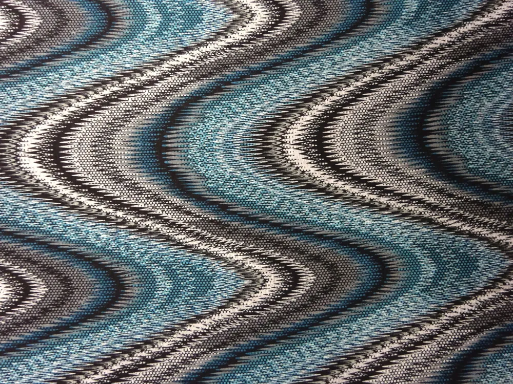 Úplet sivo-modrý "čierne vlnovky"