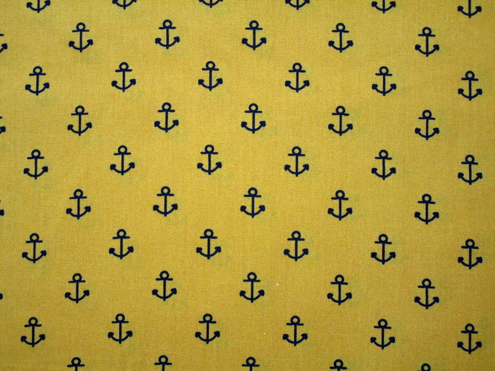 Bavlna horčicová "tmavomodrá kotva"