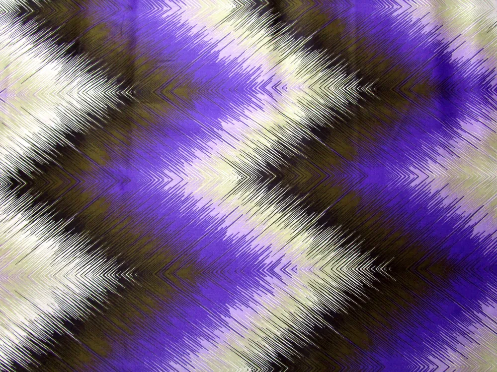 Bavlna maslovo-hnedo-fialová "čiary"