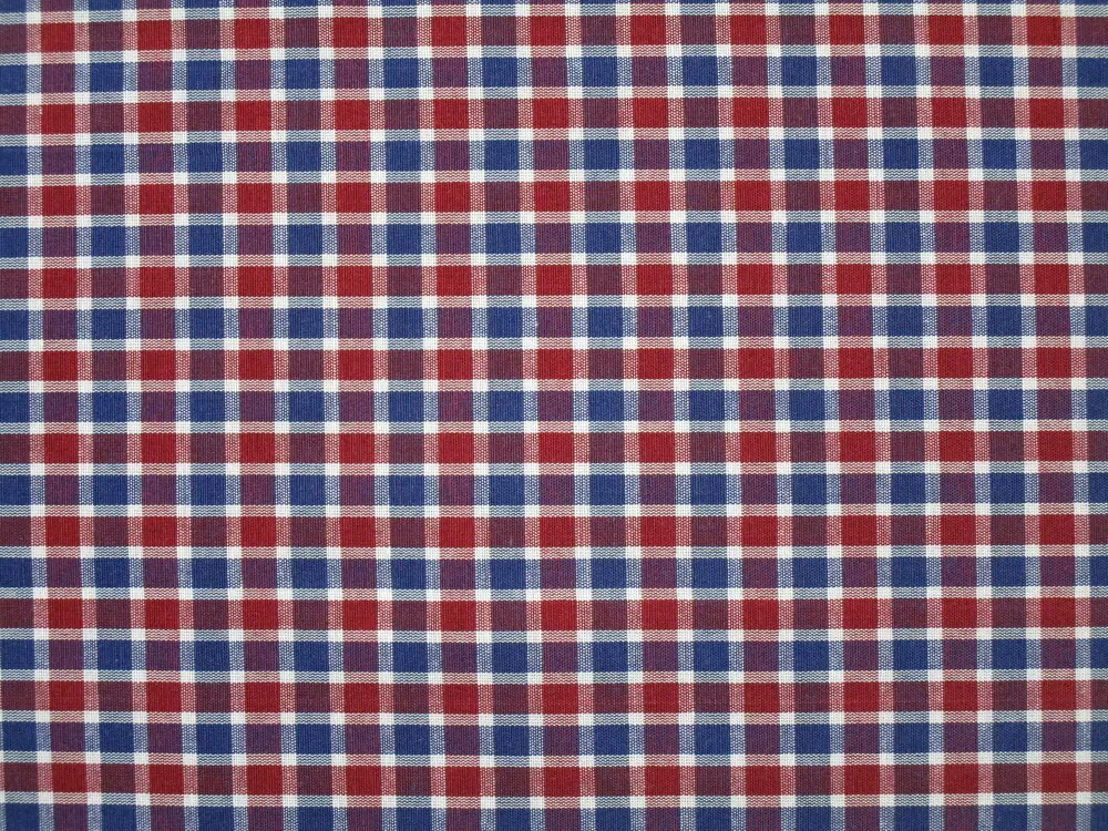 Košelovina modrá "bielo-červené káro"