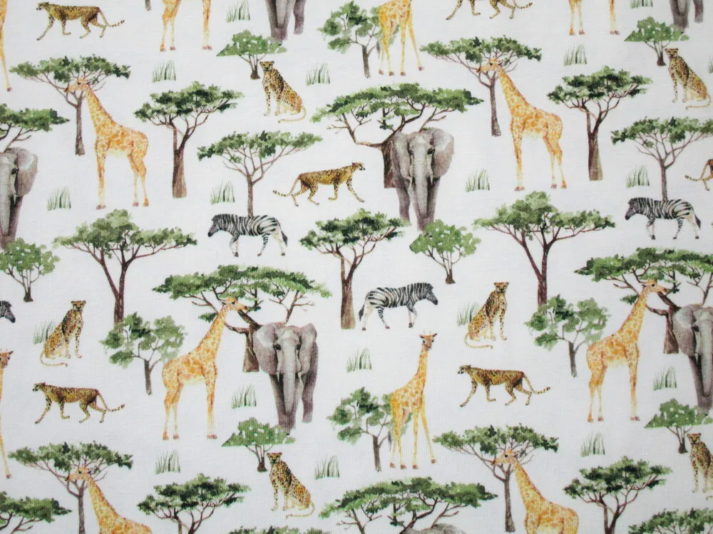 Úplet smotanový "safari zvieratká" 