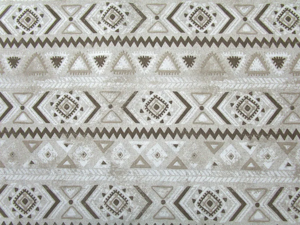 Poťahovka béžová "bielo-hnedý vzor" - zbytok