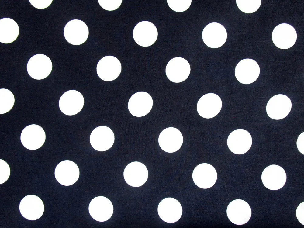 Šatovka tmavomodrá do čierna "biela bodka"