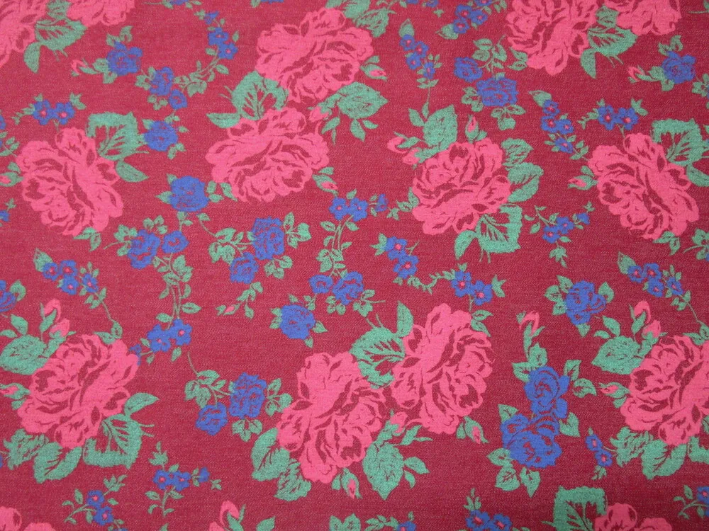 Riflovina tmavočervená "kvety" 