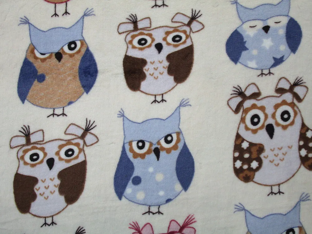 Fleece maslový "sovy"