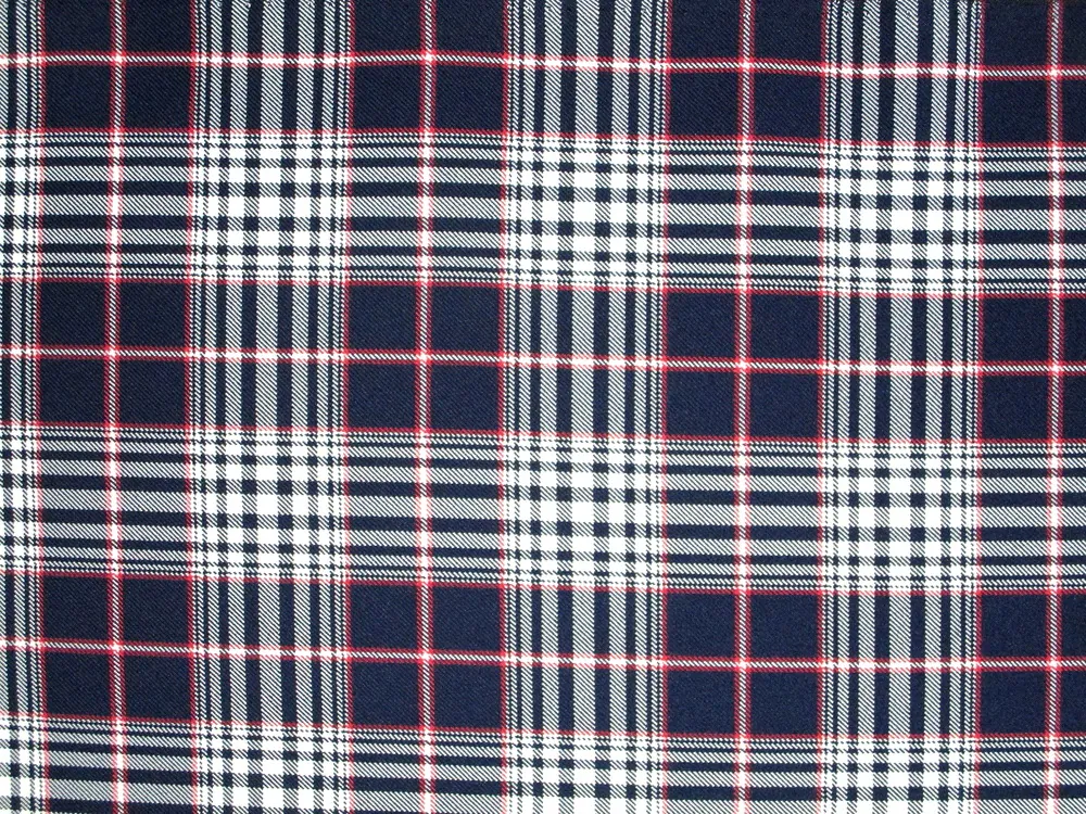 Kostýmovka Tartan tmavomodrá "bielo-červené káro"