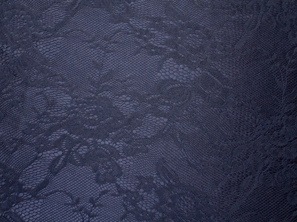 Satén tmavomodrý "tmavomodrá krajka"