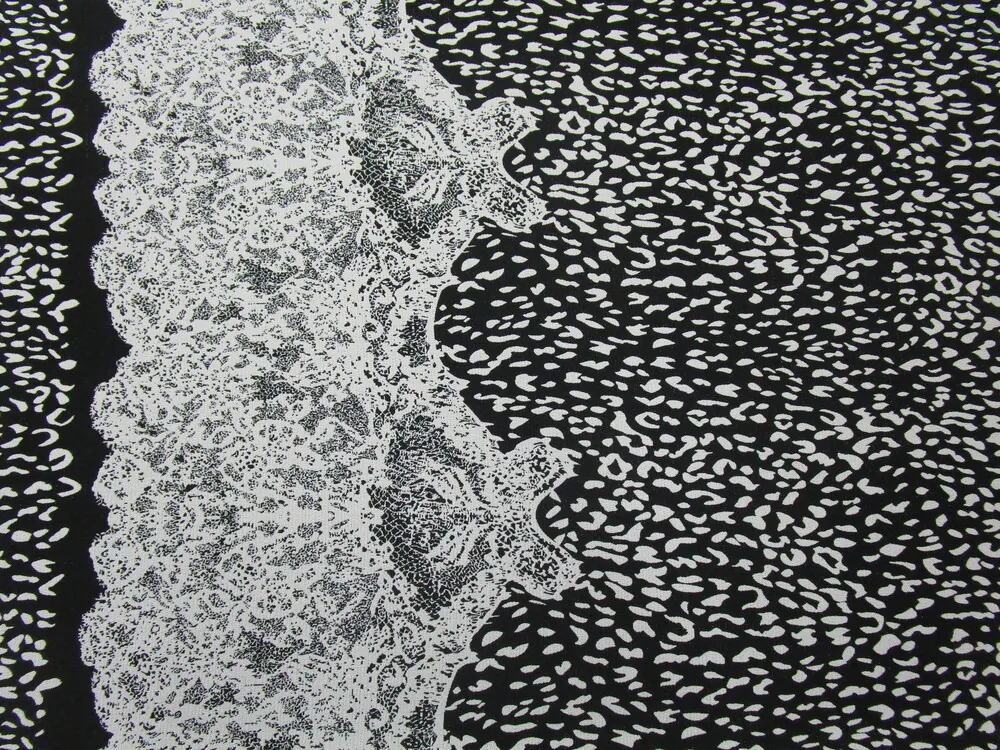 Žakard čierny "svetlosivý vzor" - raport 