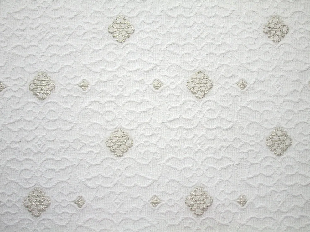 Úplet žakardový smotanový "zlatý ornament" - 2. akosť