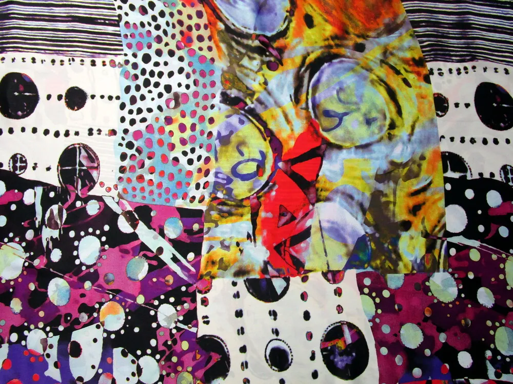 Satén silky "abstraktný vzor"