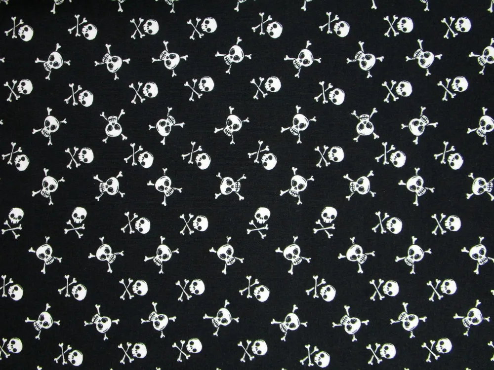 Úplet čierny "biela lebka" 